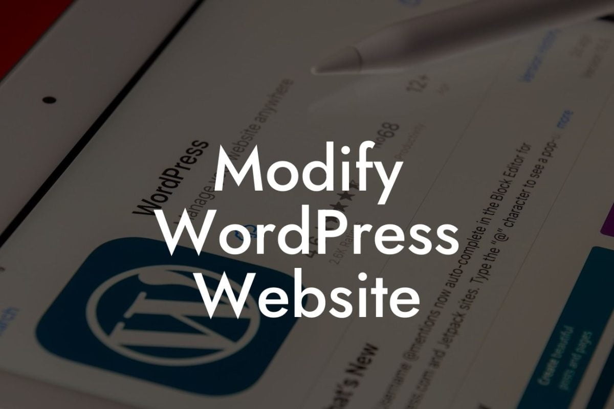 Modify WordPress Website