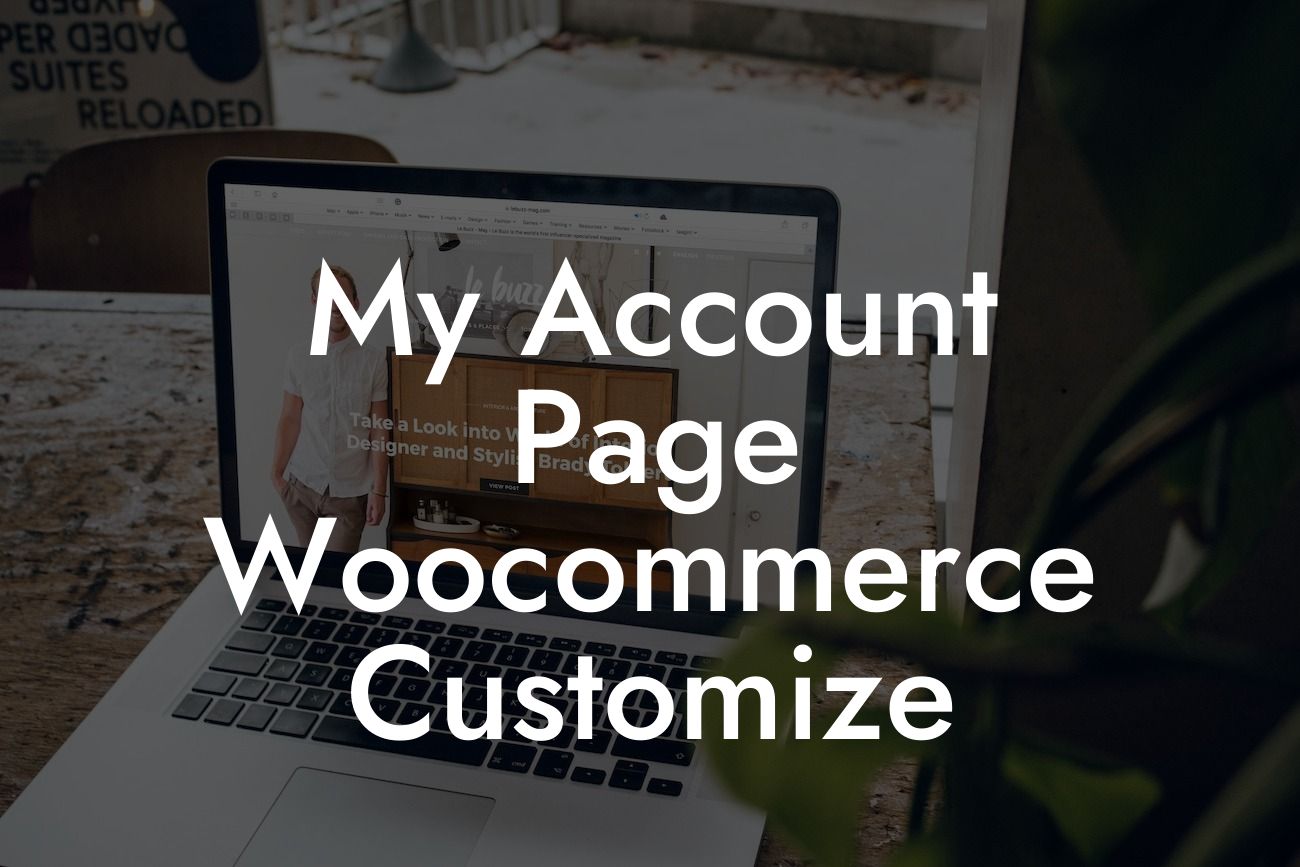 My Account Page Woocommerce Customize