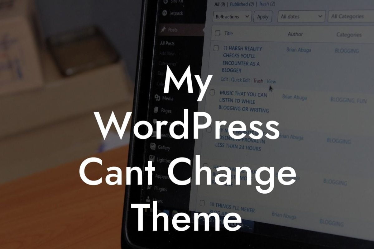 My WordPress Cant Change Theme