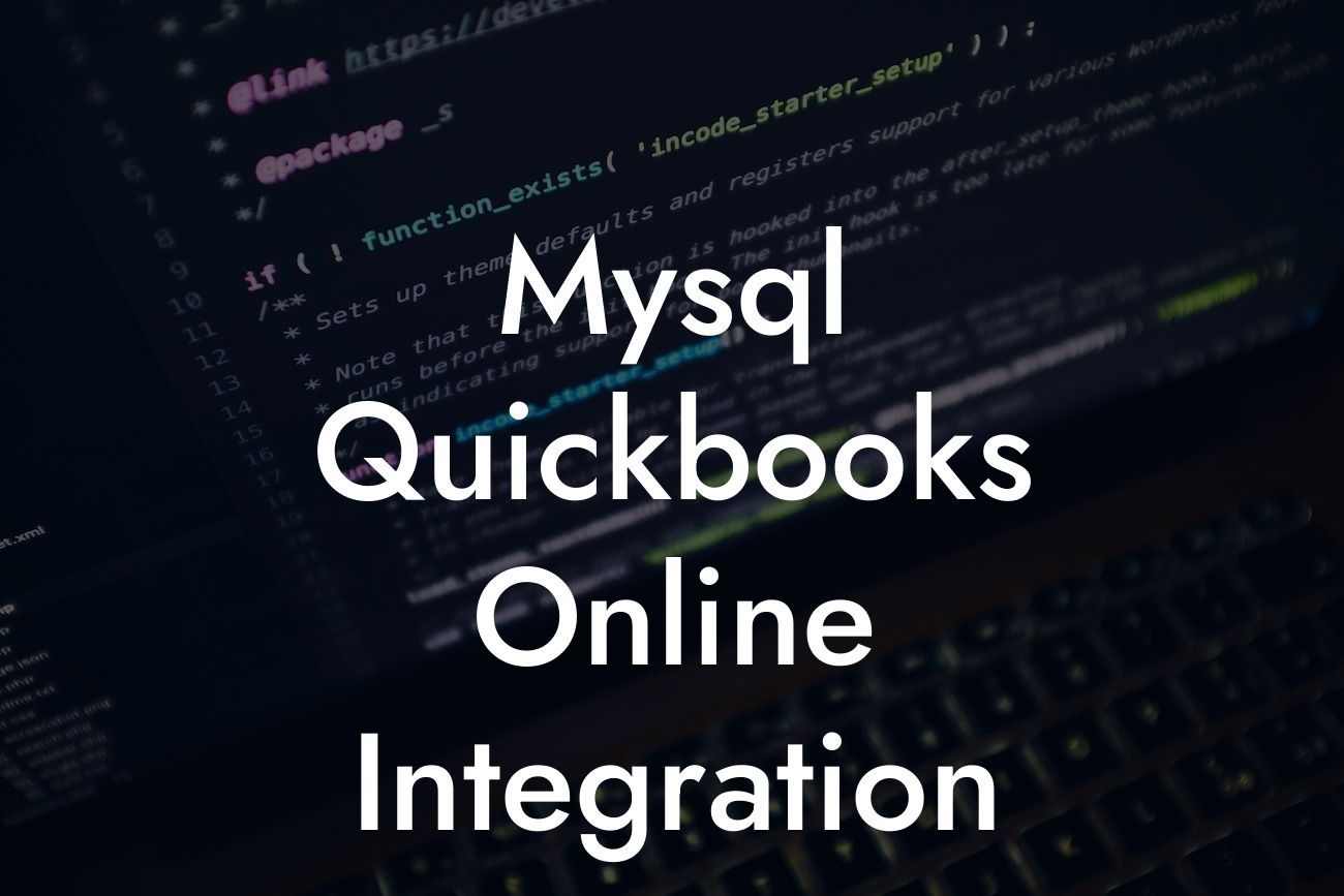 Mysql Quickbooks Online Integration