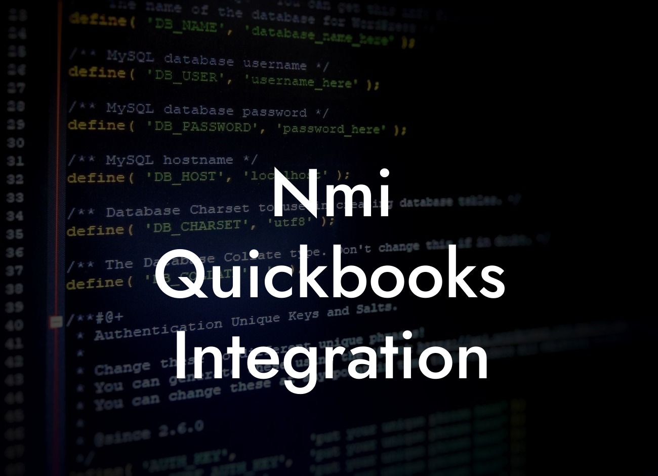 Nmi Quickbooks Integration