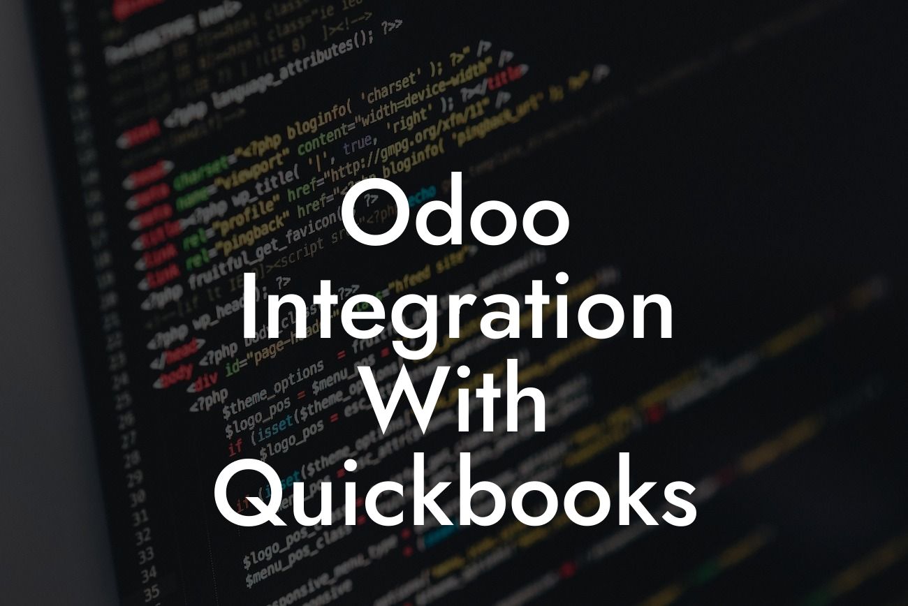 Odoo Integration With Quickbooks