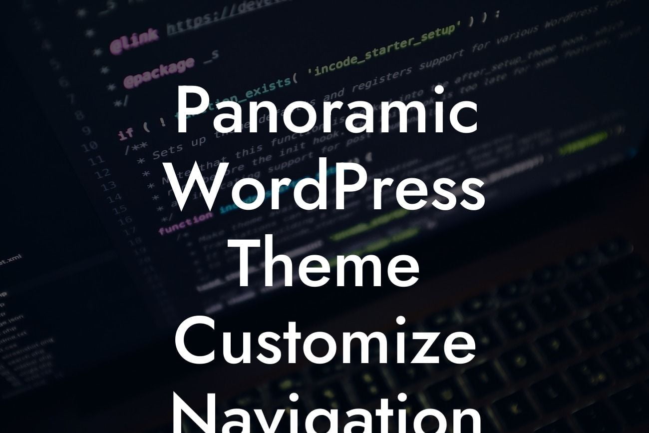 Panoramic WordPress Theme Customize Navigation