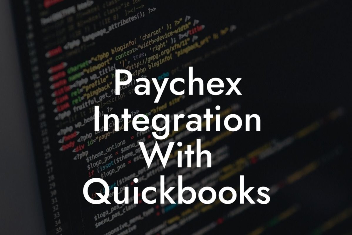 Paychex Integration With Quickbooks