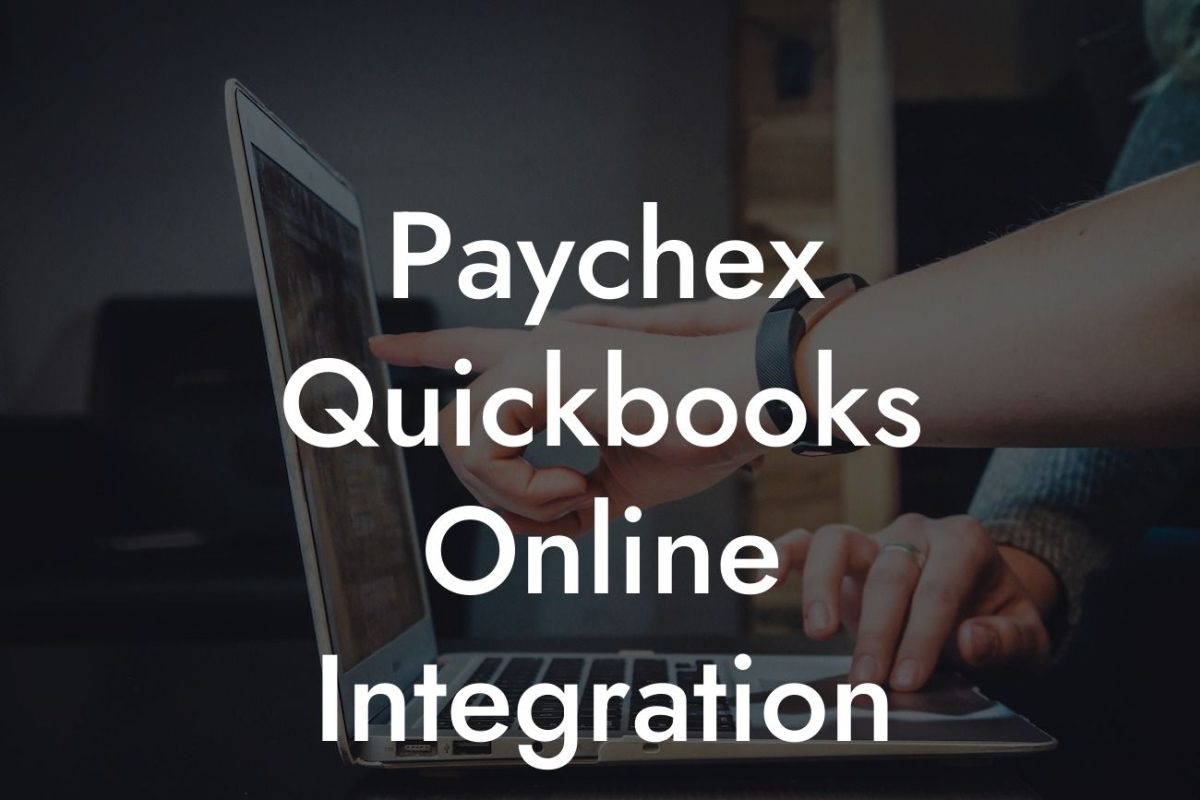 Paychex Quickbooks Online Integration