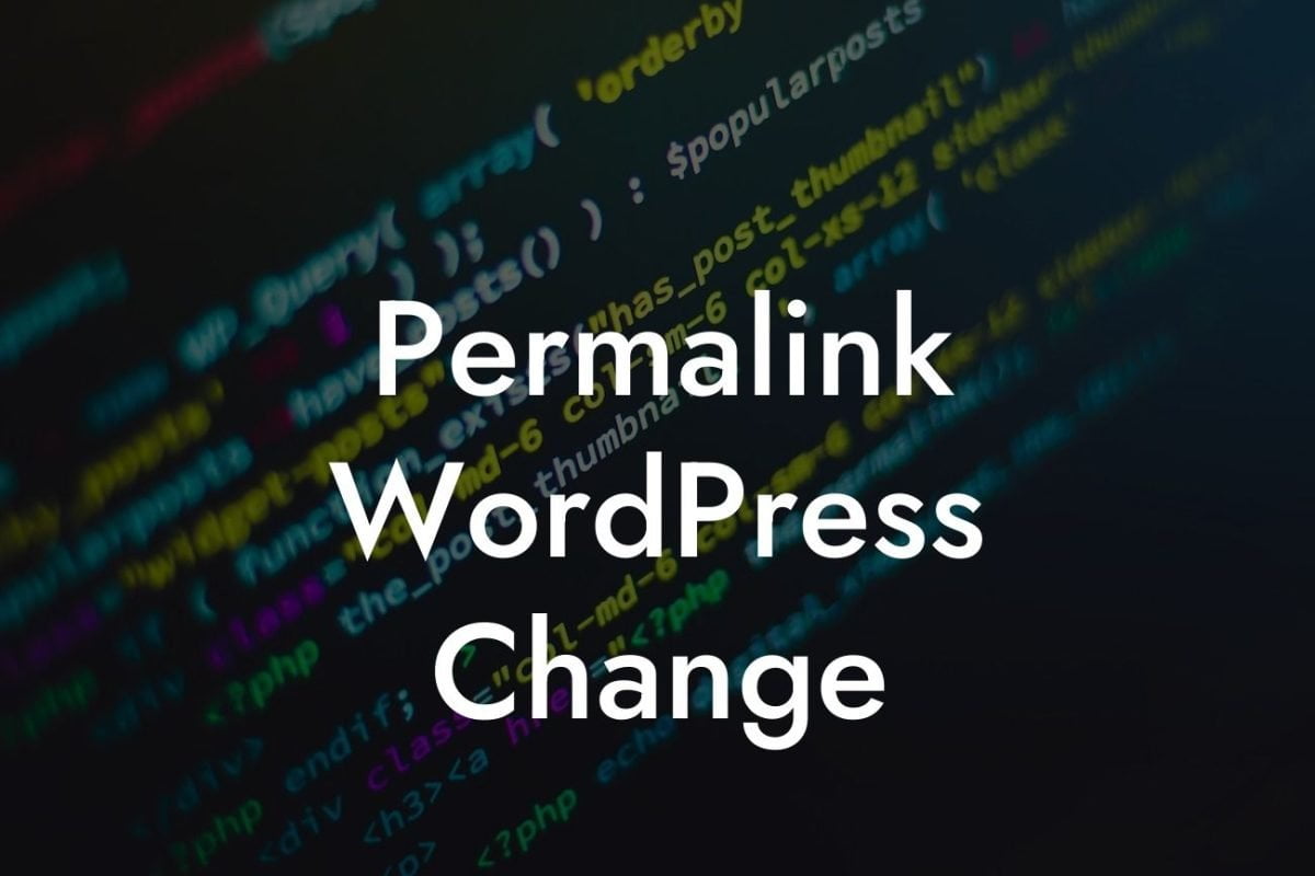 Permalink WordPress Change