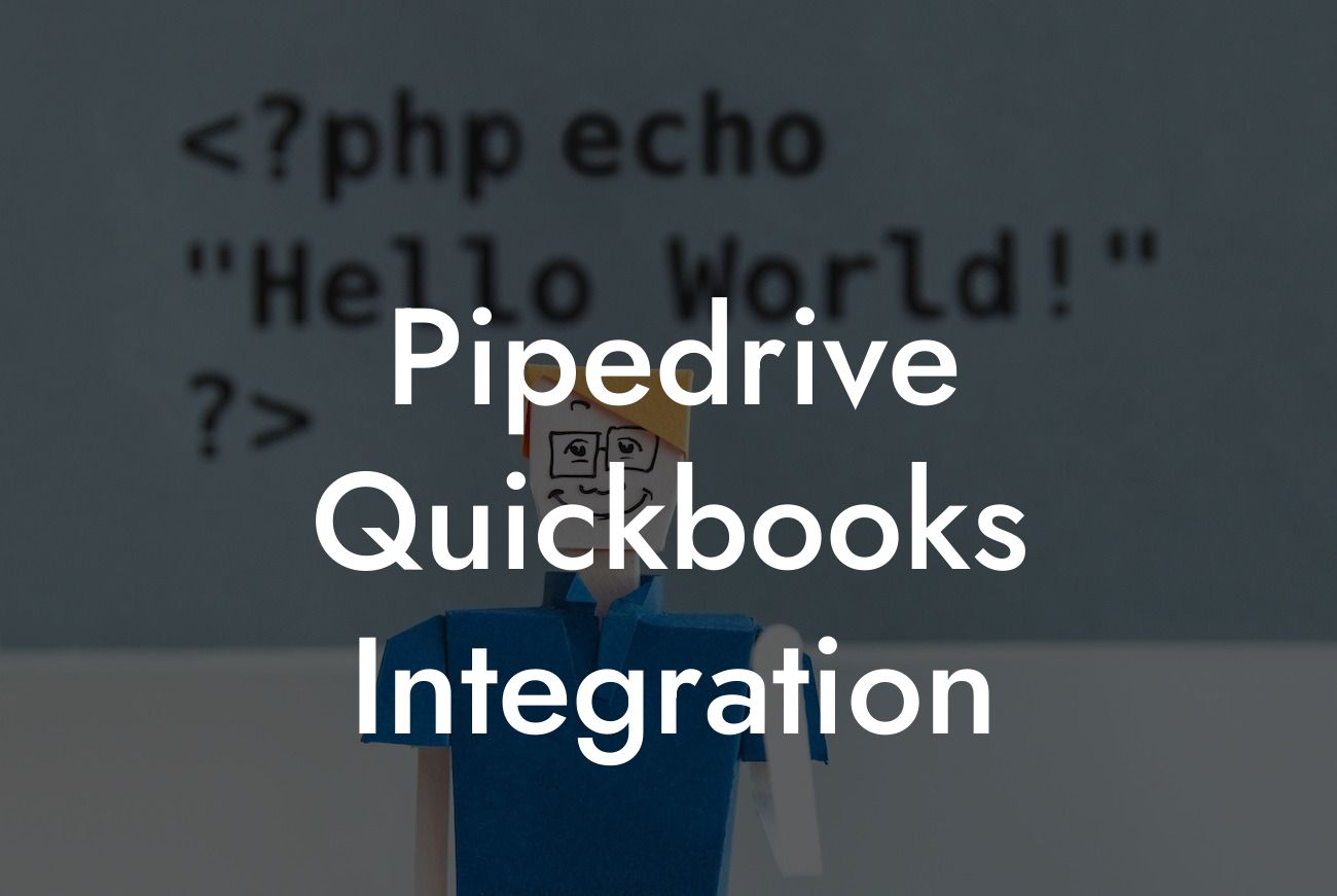 Pipedrive Quickbooks Integration