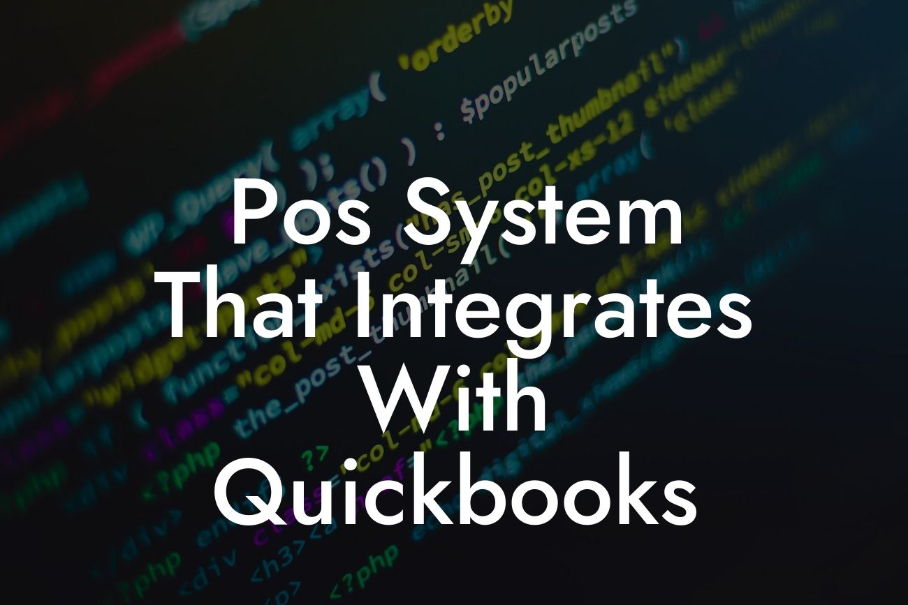 Pos System That Integrates With Quickbooks