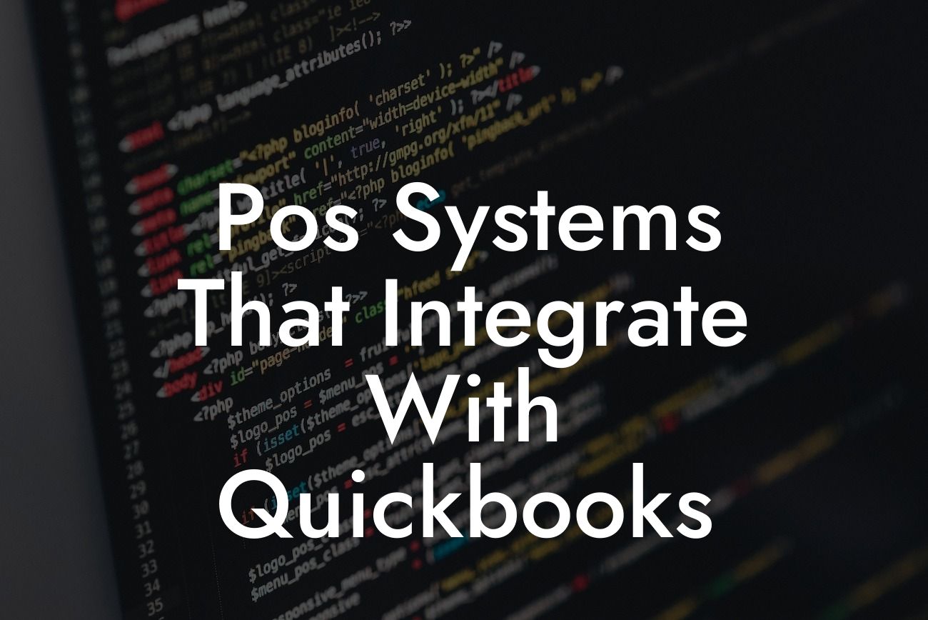 Pos Systems That Integrate With Quickbooks