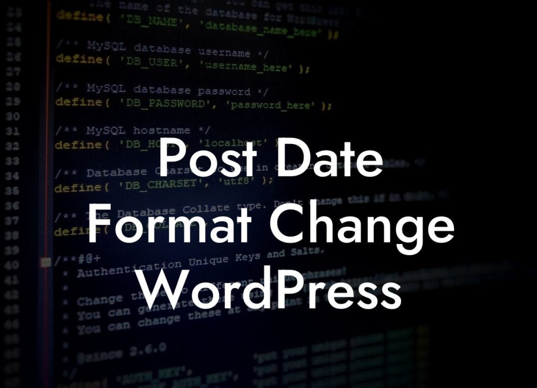 Post Date Format Change WordPress