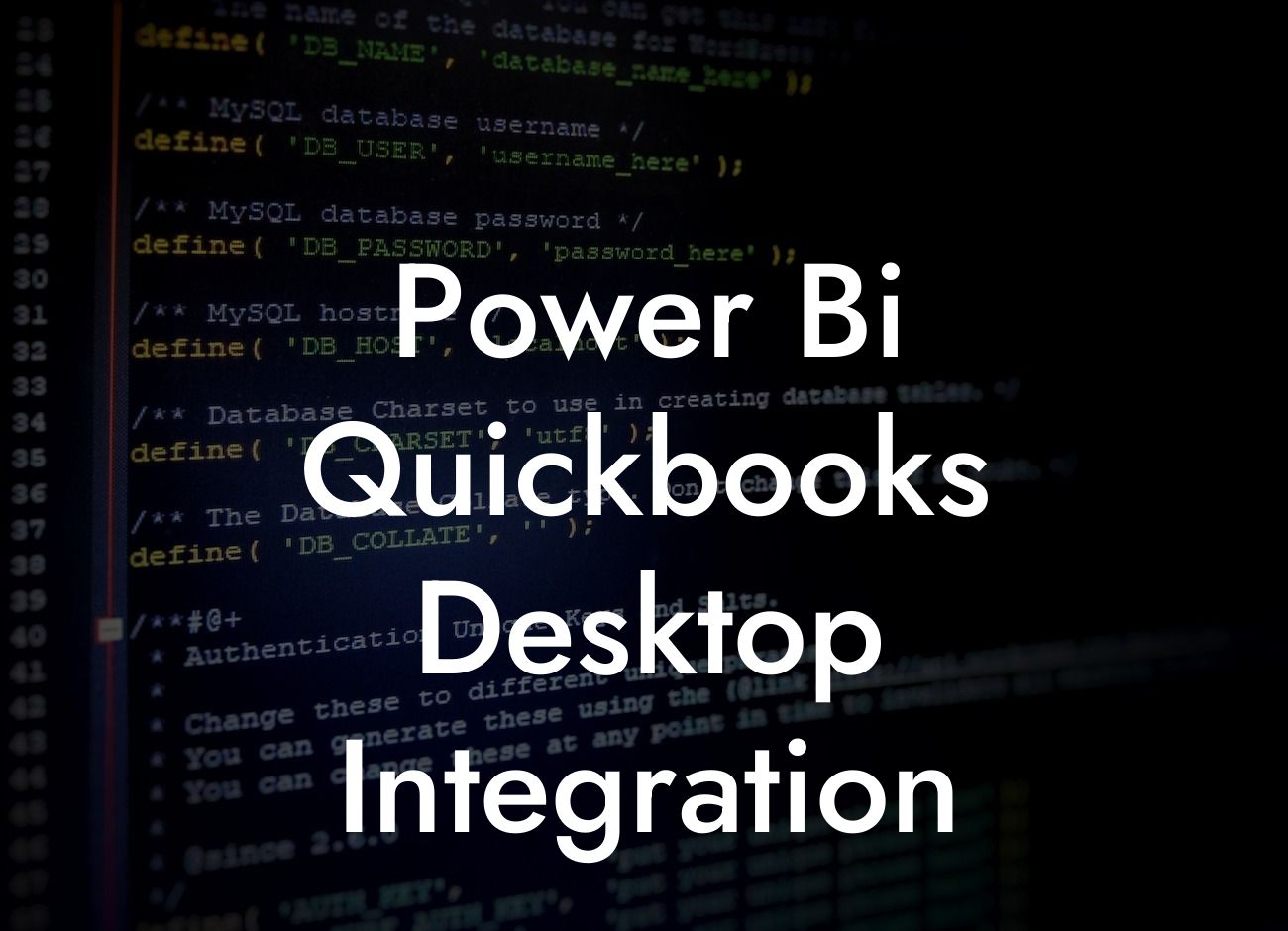 Power Bi Quickbooks Desktop Integration