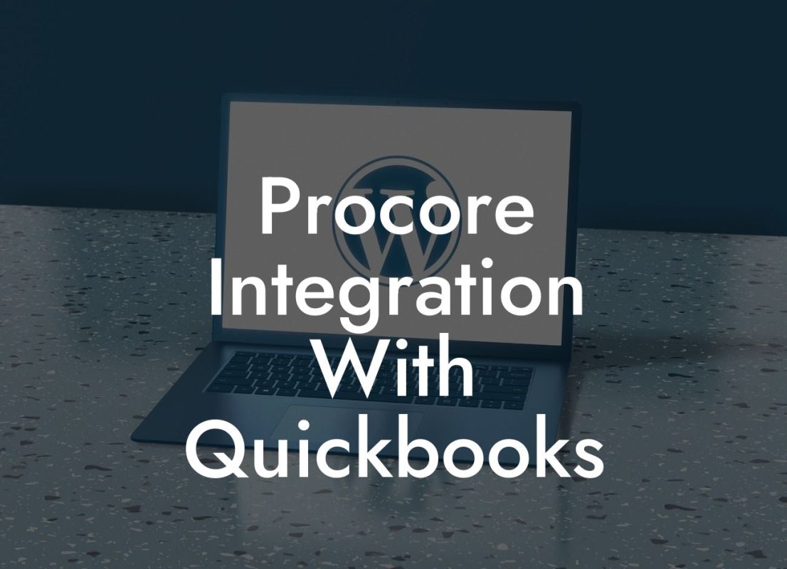 Procore Integration With Quickbooks