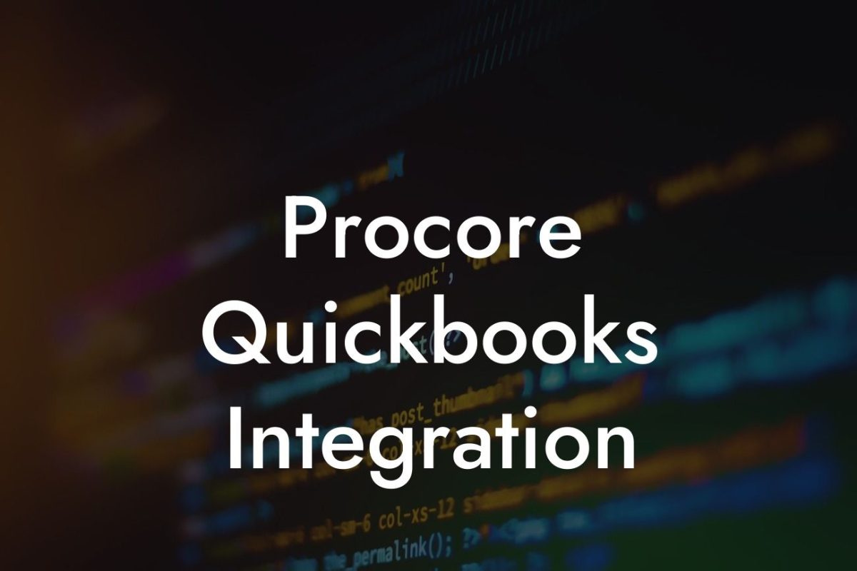 Procore Quickbooks Integration