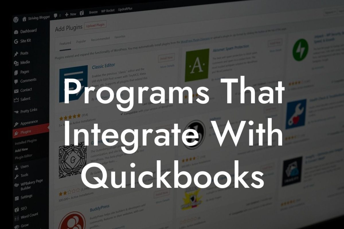 Programs That Integrate With Quickbooks