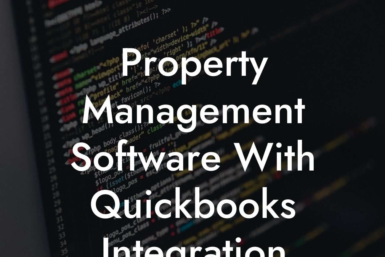 Property Management Software With Quickbooks Integration