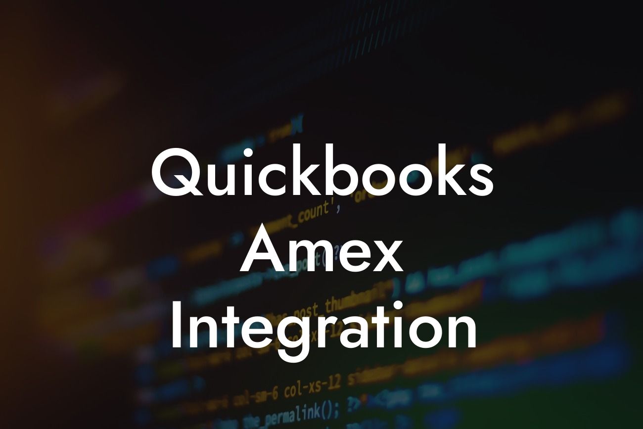 Quickbooks Amex Integration