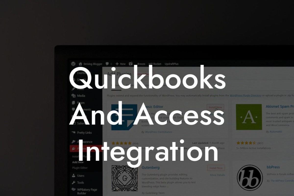 Quickbooks And Access Integration