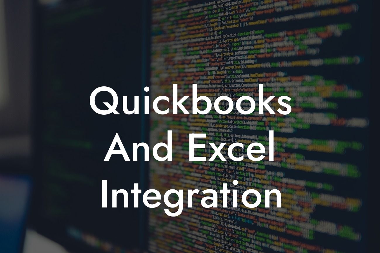 Quickbooks And Excel Integration