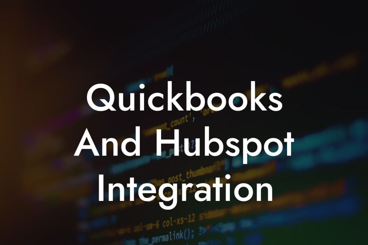 Quickbooks And Hubspot Integration