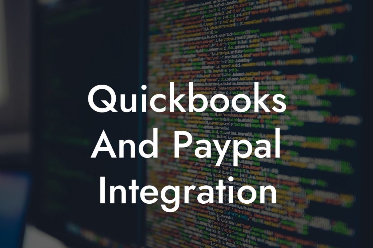 Quickbooks And Paypal Integration