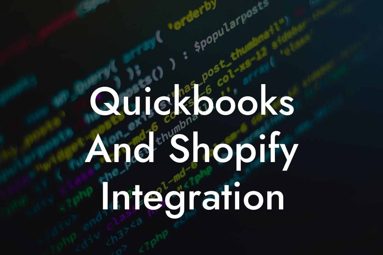 Quickbooks And Shopify Integration