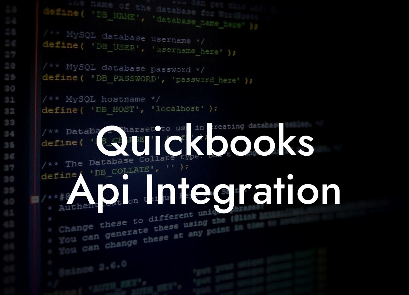 Quickbooks Api Integration