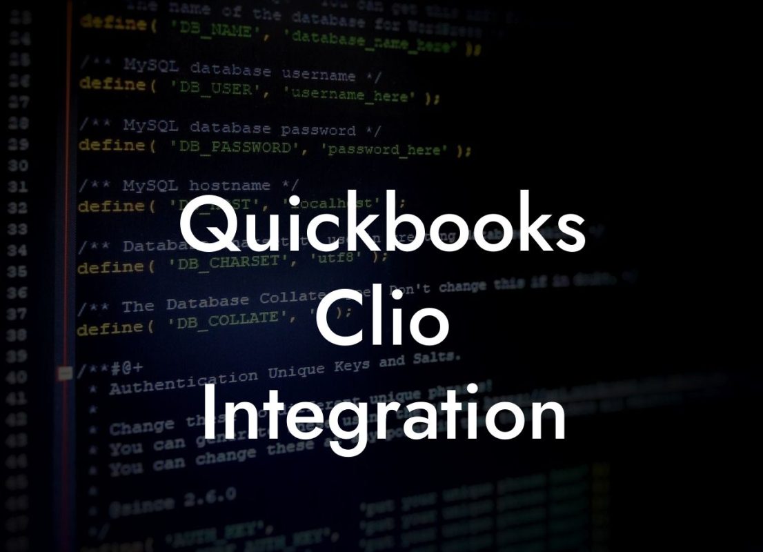Quickbooks Clio Integration