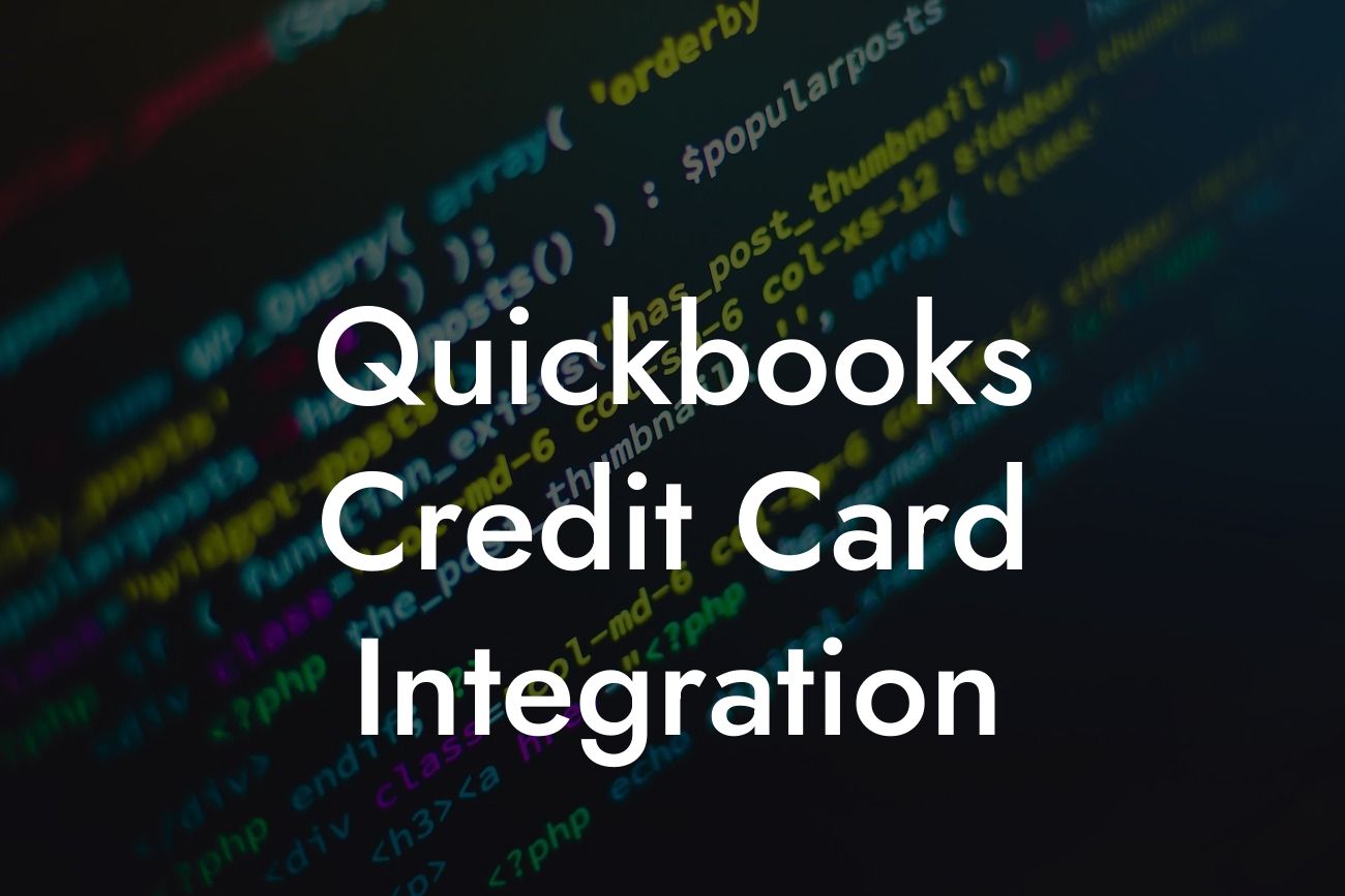 Quickbooks Credit Card Integration