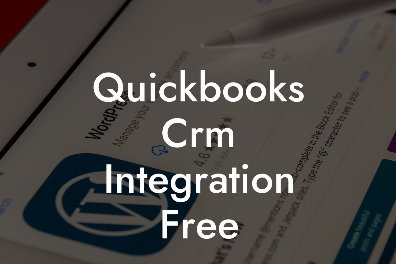 Quickbooks Crm Integration Free