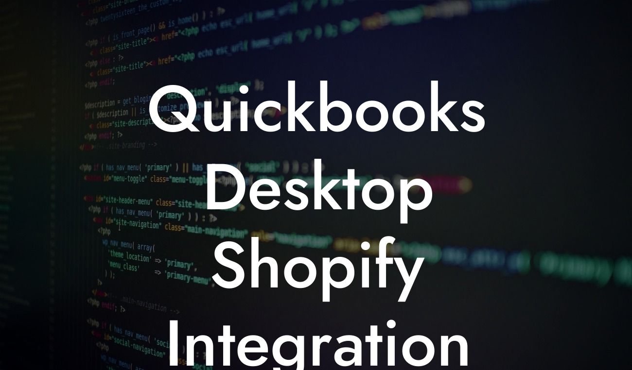 Quickbooks Desktop Shopify Integration