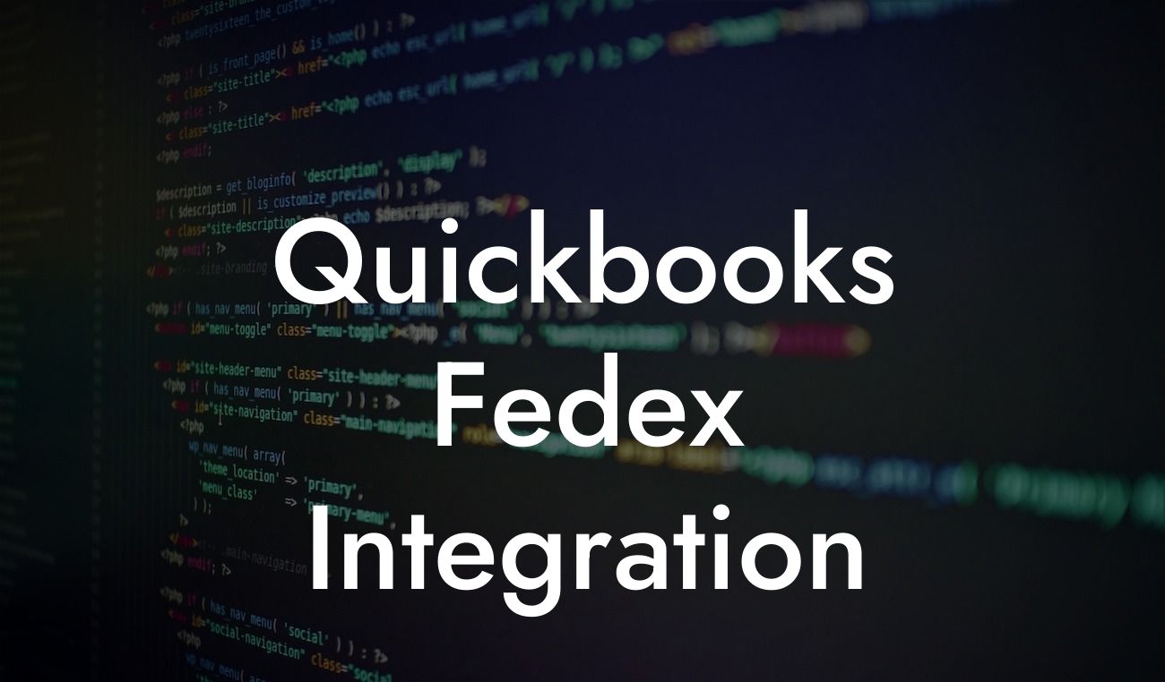 Quickbooks Fedex Integration