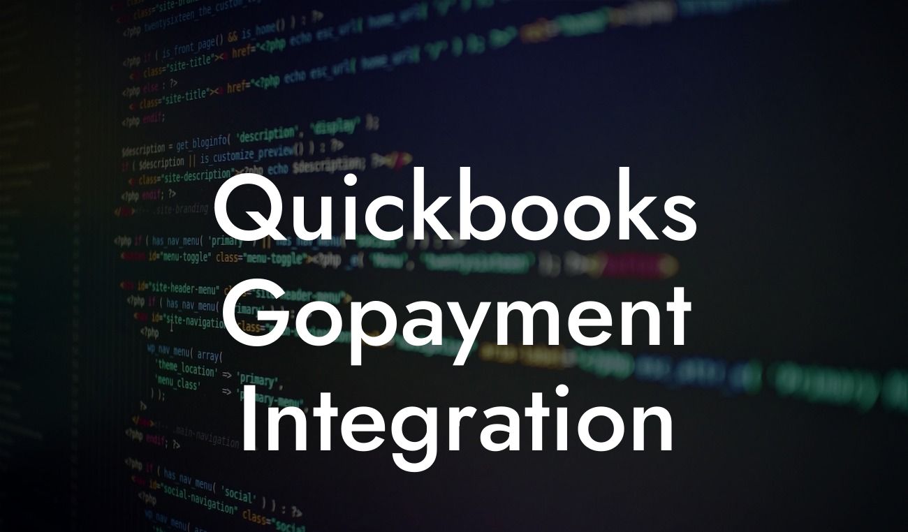 Quickbooks Gopayment Integration