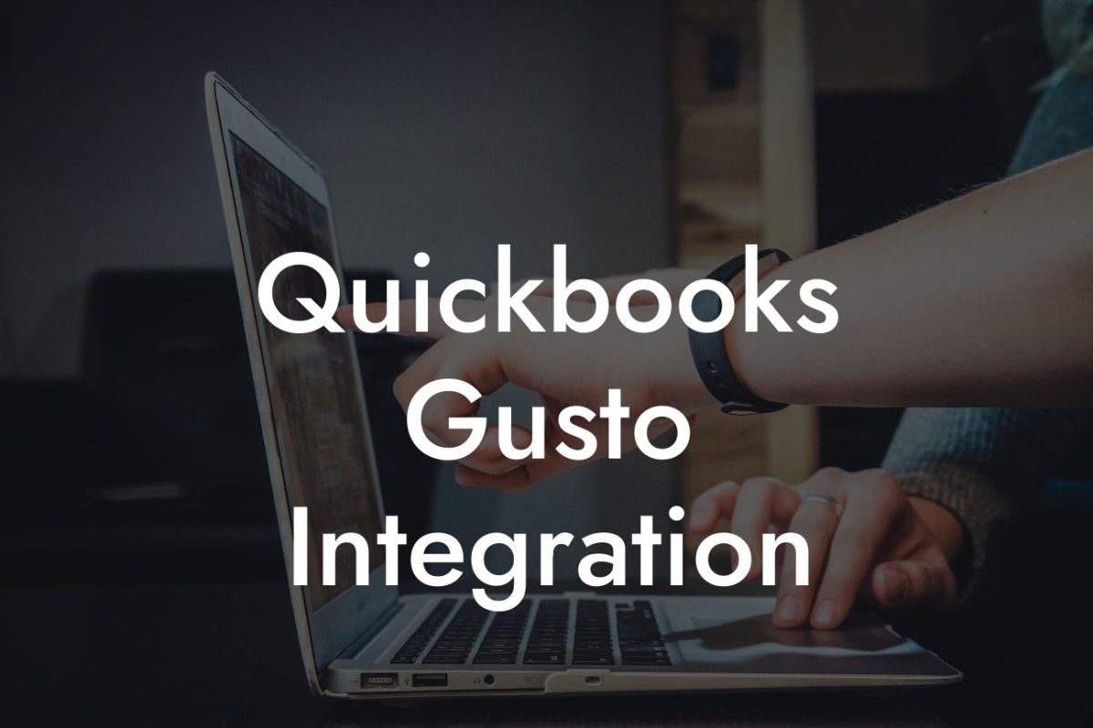 Quickbooks Gusto Integration