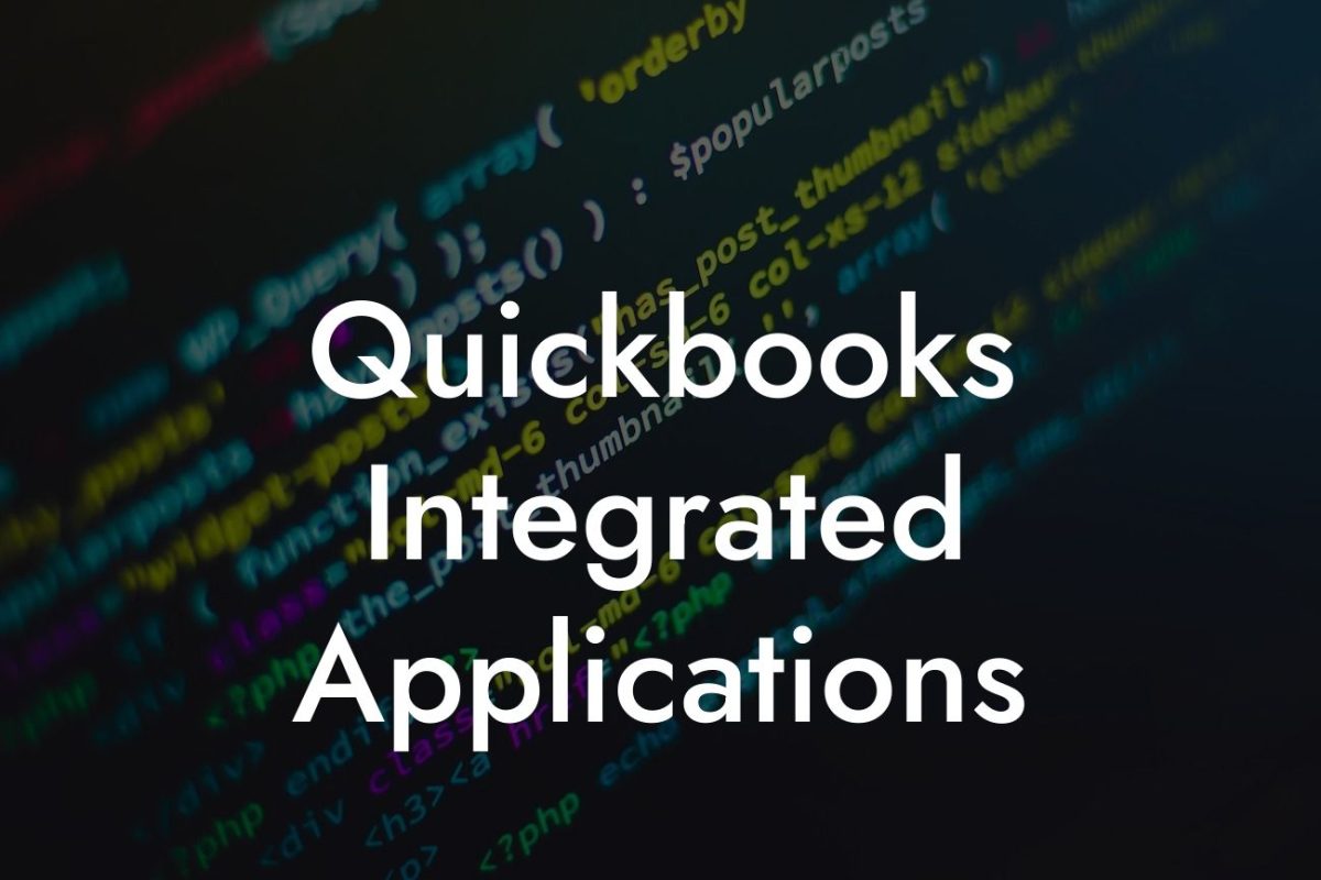 Quickbooks Integrated Applications