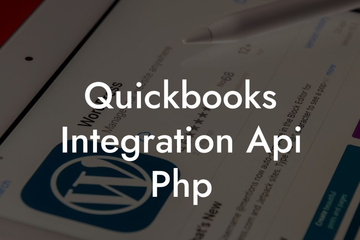 Quickbooks Integration Api Php