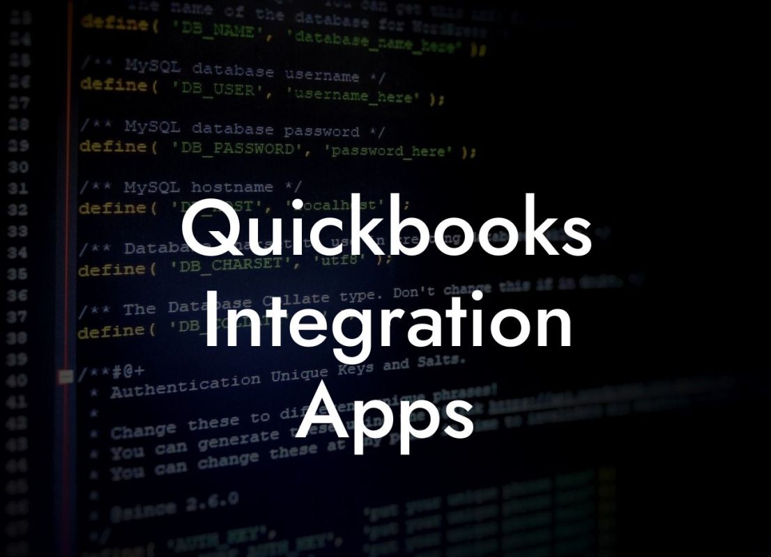 Quickbooks Integration Apps