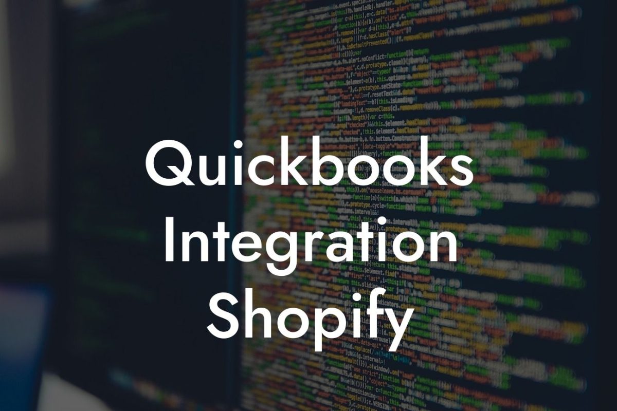 Quickbooks Integration Shopify