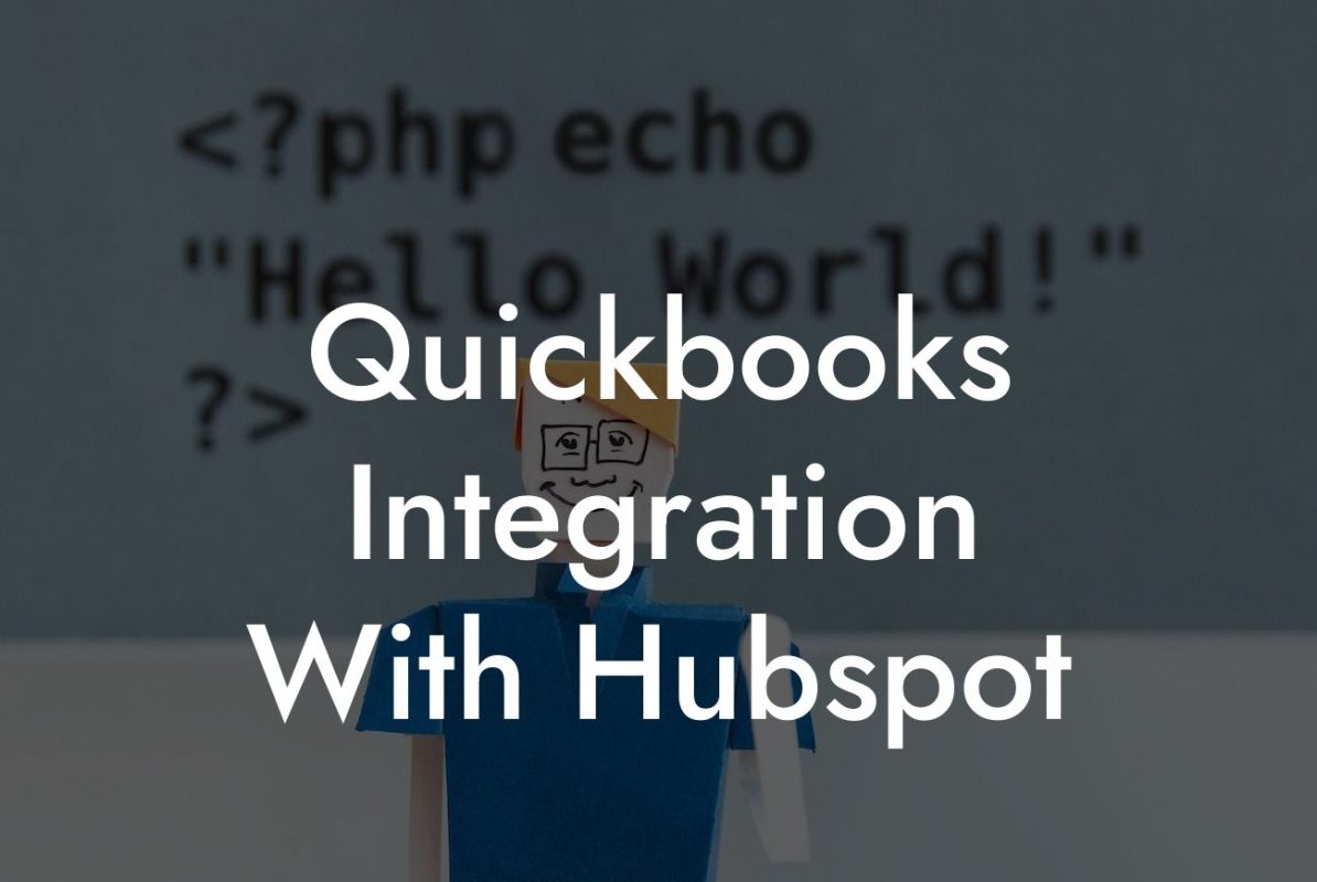 Quickbooks Integration With Hubspot