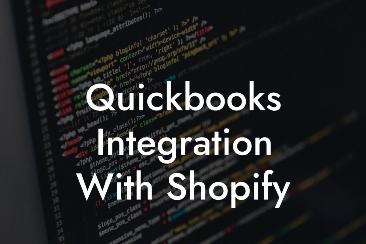 Quickbooks Integration With Shopify