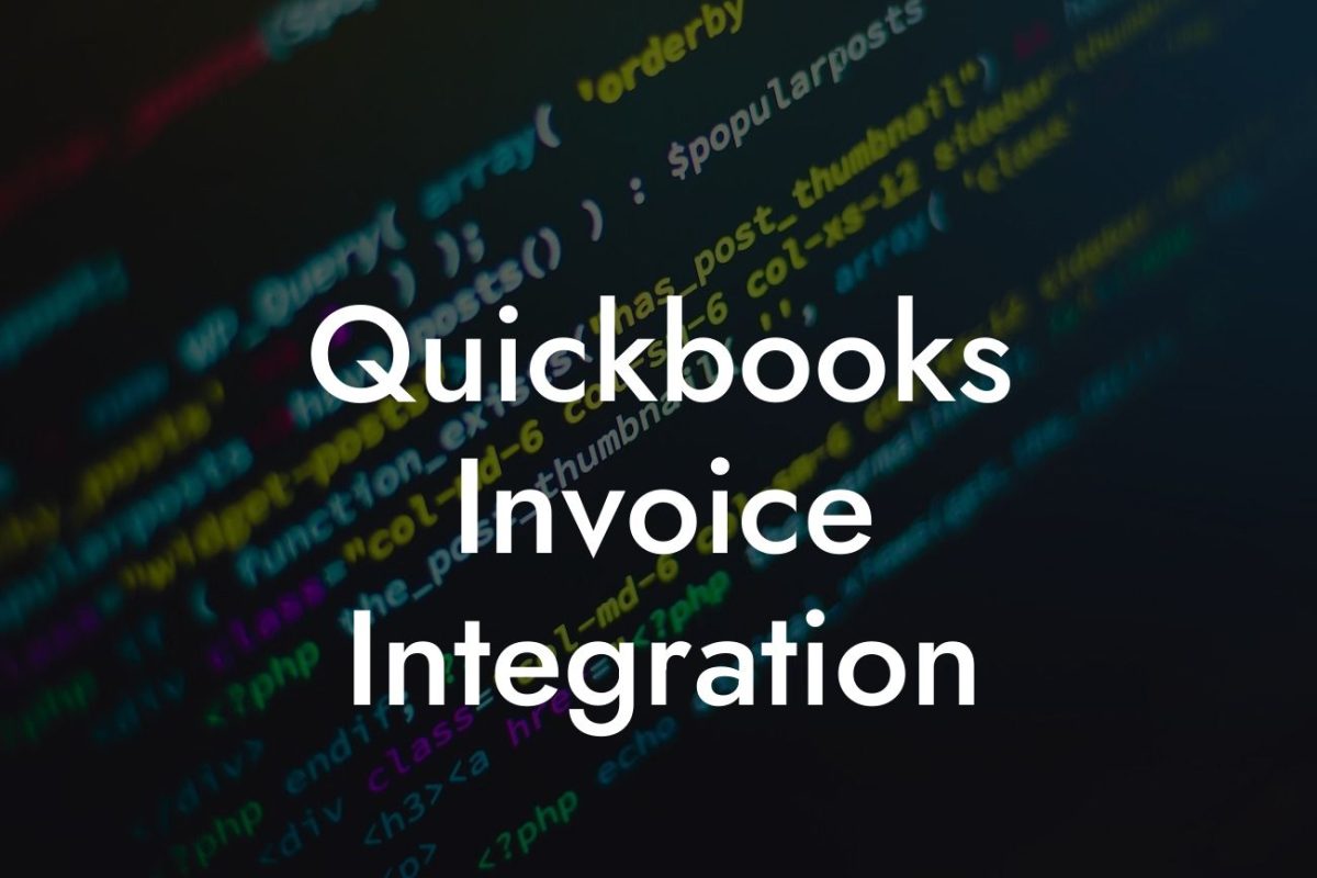 Quickbooks Invoice Integration