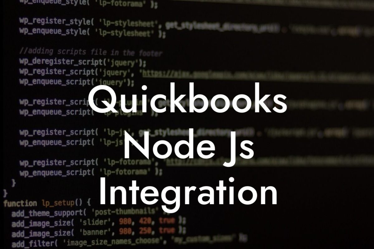 Quickbooks Node Js Integration