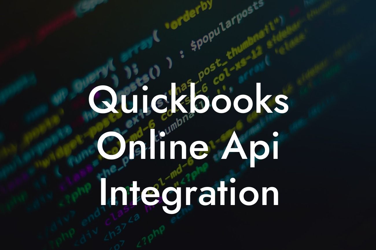 Quickbooks Online Api Integration