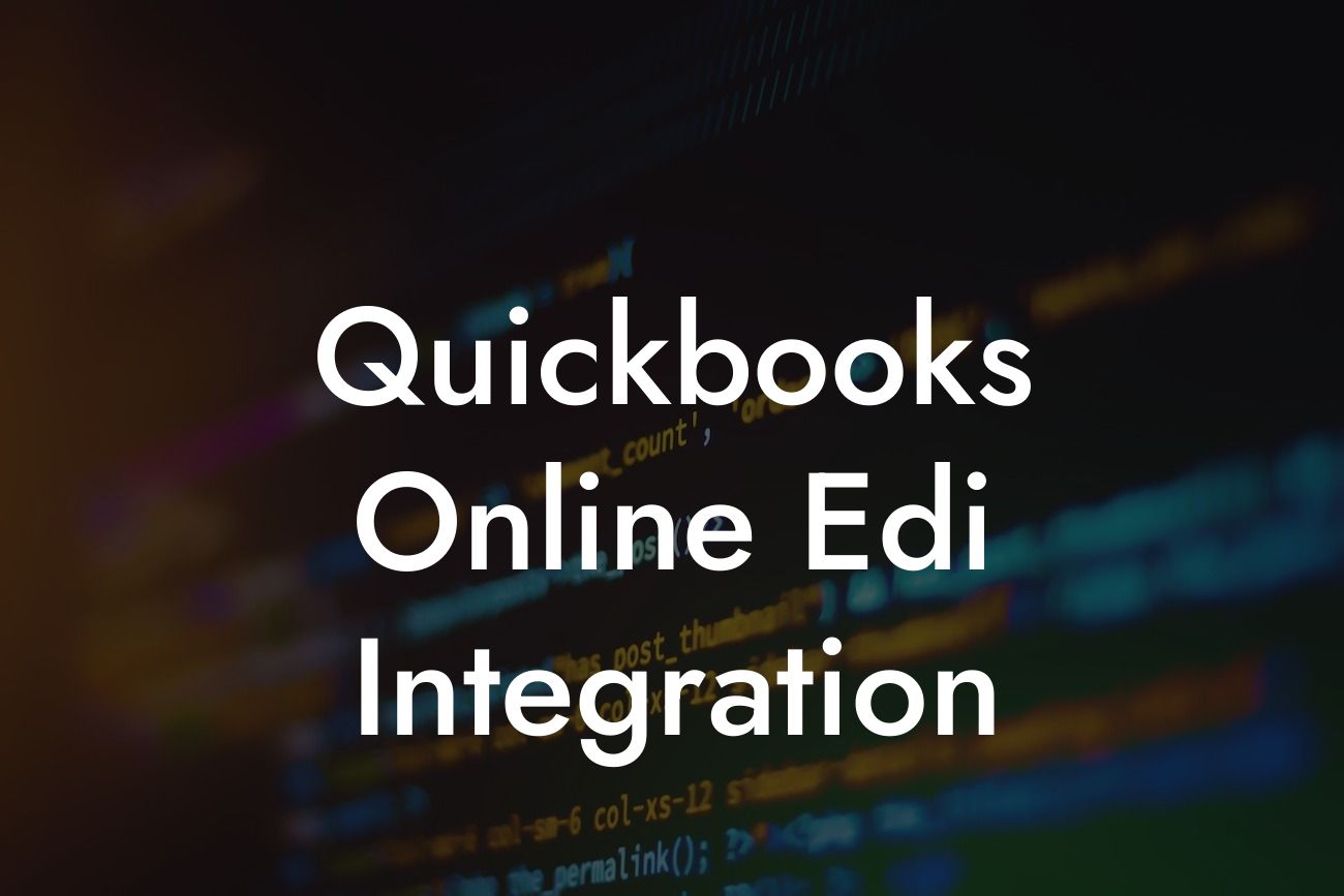 Quickbooks Online Edi Integration