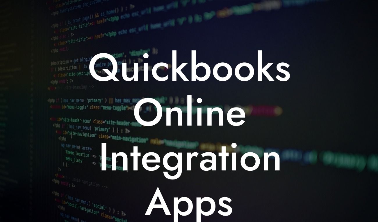 Quickbooks Online Integration Apps