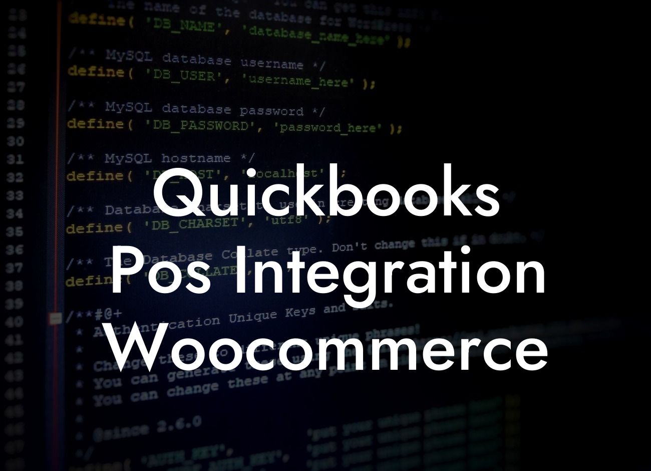 Quickbooks Pos Integration Woocommerce