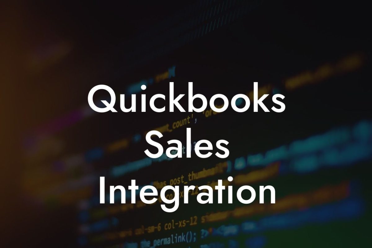 Quickbooks Sales Integration