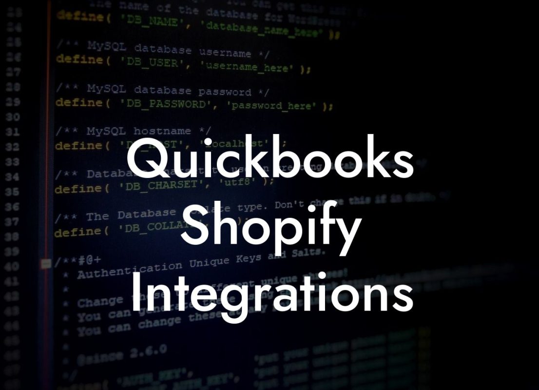 Quickbooks Shopify Integrations