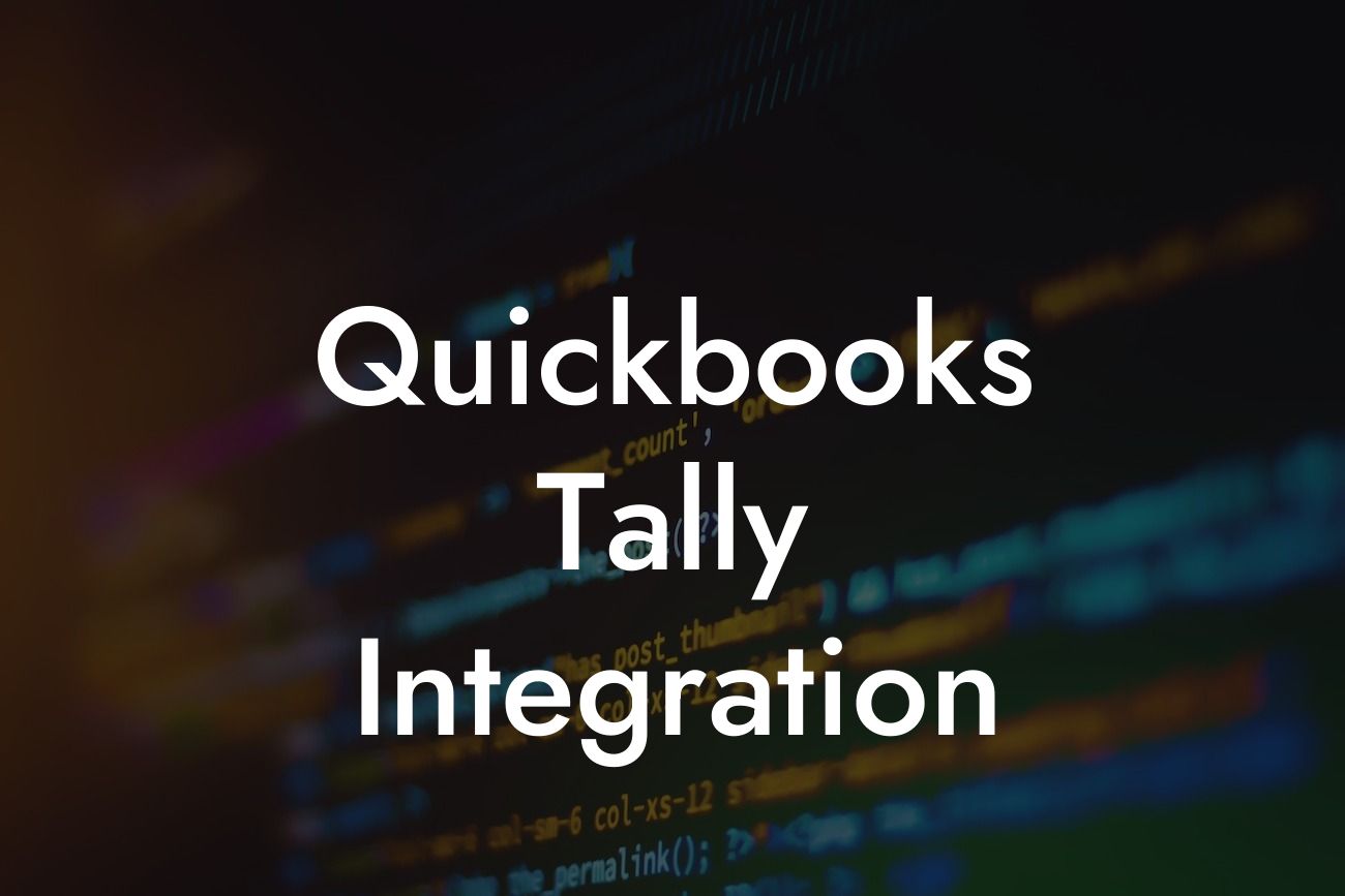 Quickbooks Tally Integration