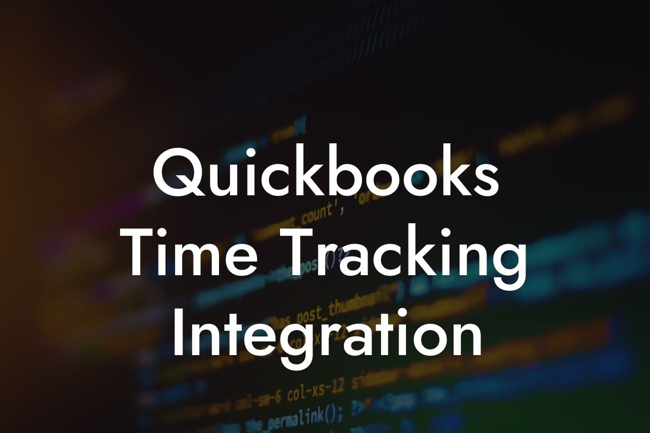 Quickbooks Time Tracking Integration