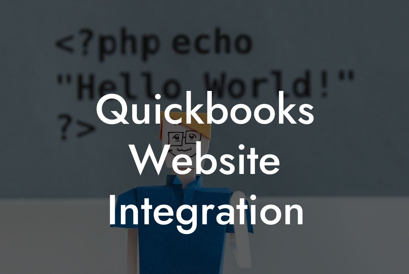 Quickbooks Website Integration